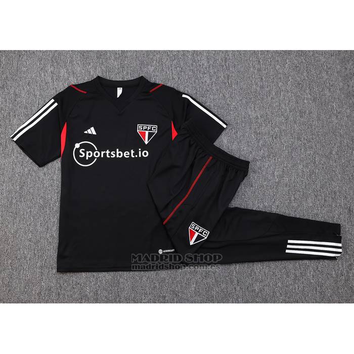 Chandal del Sao Paulo Manga Corta 2023-2024 Negro